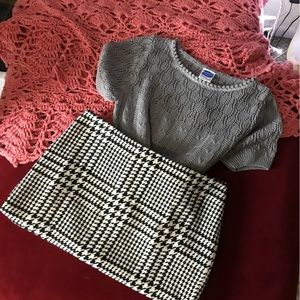 Vintage Liz Claiborne black and white checked skirt -size 12